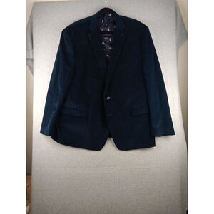 ralph lauren Blue Blazer corduroy Sportcoat / Jacket 52R With Elbow Pads See Pic